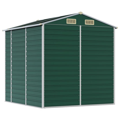vidaXL Garden Shed Green 191x215x198 cm Galvanised Steel