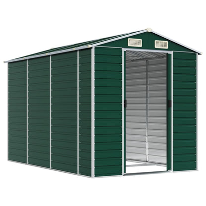 vidaXL Garden Shed Green 191x300x198 cm Galvanised Steel