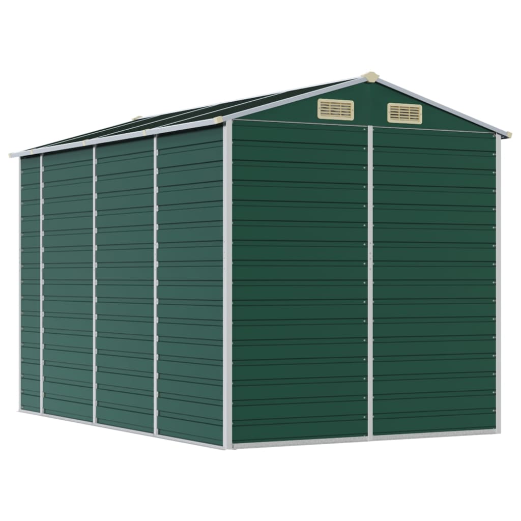 vidaXL Garden Shed Green 191x300x198 cm Galvanised Steel