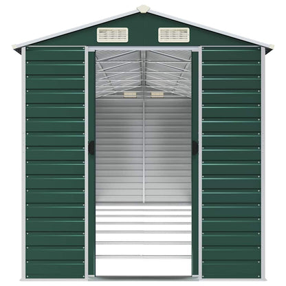 vidaXL Garden Shed Green 191x640x198 cm Galvanised Steel