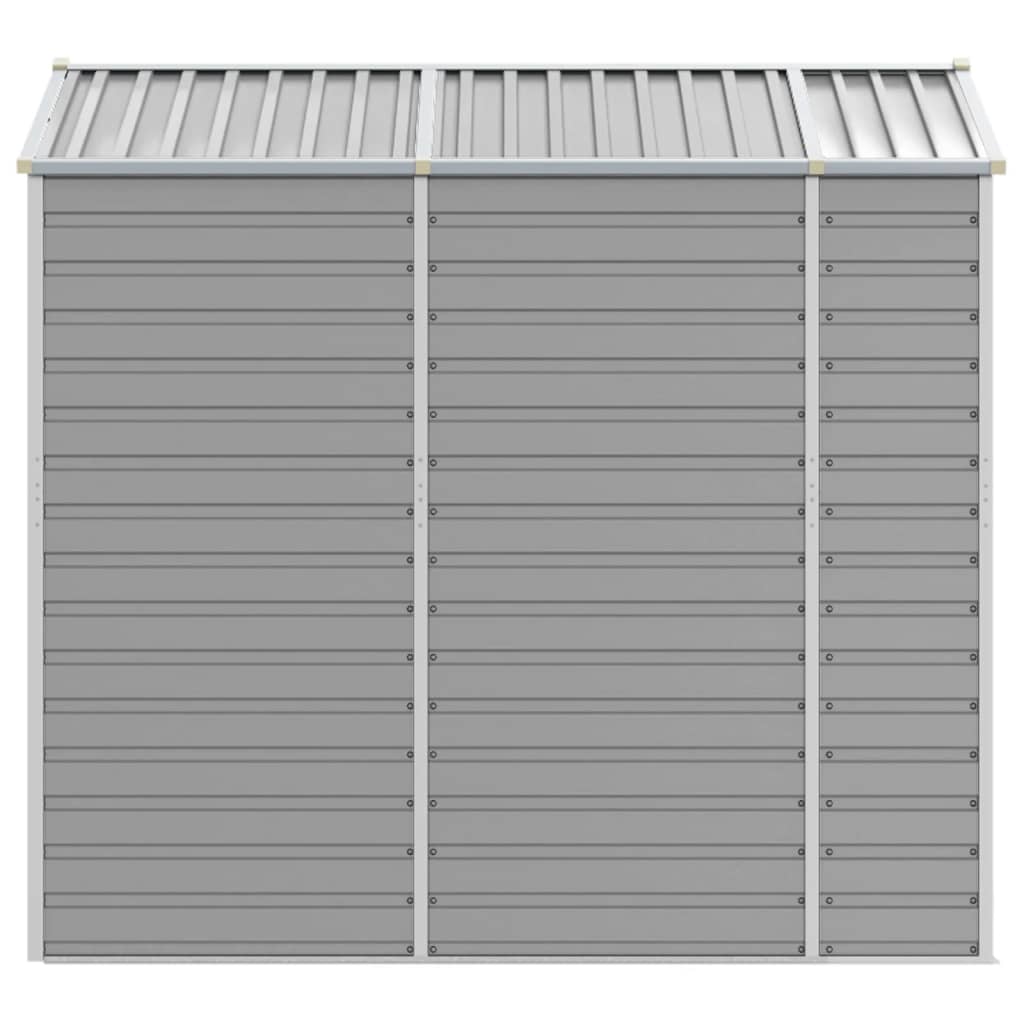 vidaXL Garden Shed Light Grey 191x215x198 cm Galvanised Steel
