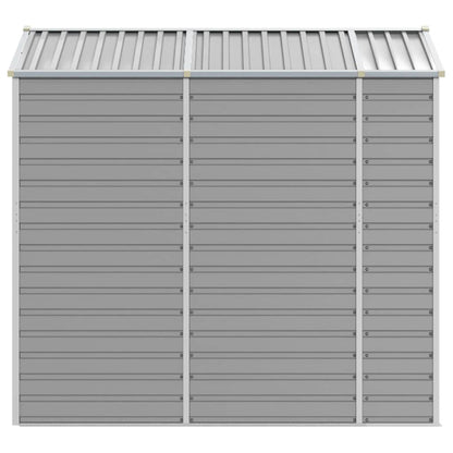 vidaXL Garden Shed Light Grey 191x215x198 cm Galvanised Steel