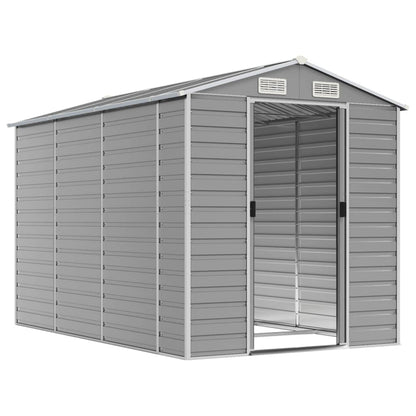 vidaXL Garden Shed | Light Grey | Galvanised Steel | Medium | Garden Shed