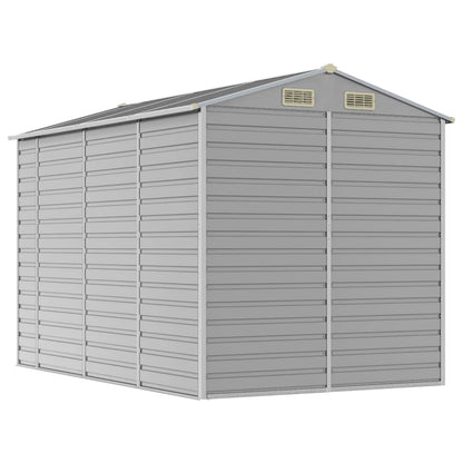 vidaXL Garden Shed | Light Grey | Galvanised Steel | Medium | Garden Shed
