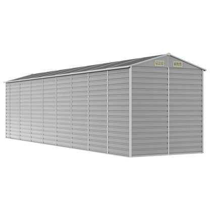 vidaXL Garden Shed Light Grey 191x725x198 cm Galvanised Steel