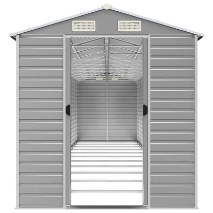 vidaXL Garden Shed Light Grey 191x980x198 cm Galvanised Steel