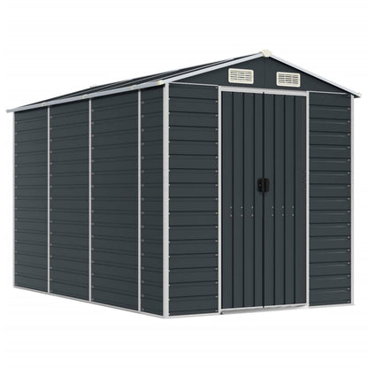 vidaXL Garden Shed Anthracite 191x300x198 cm Galvanised Steel