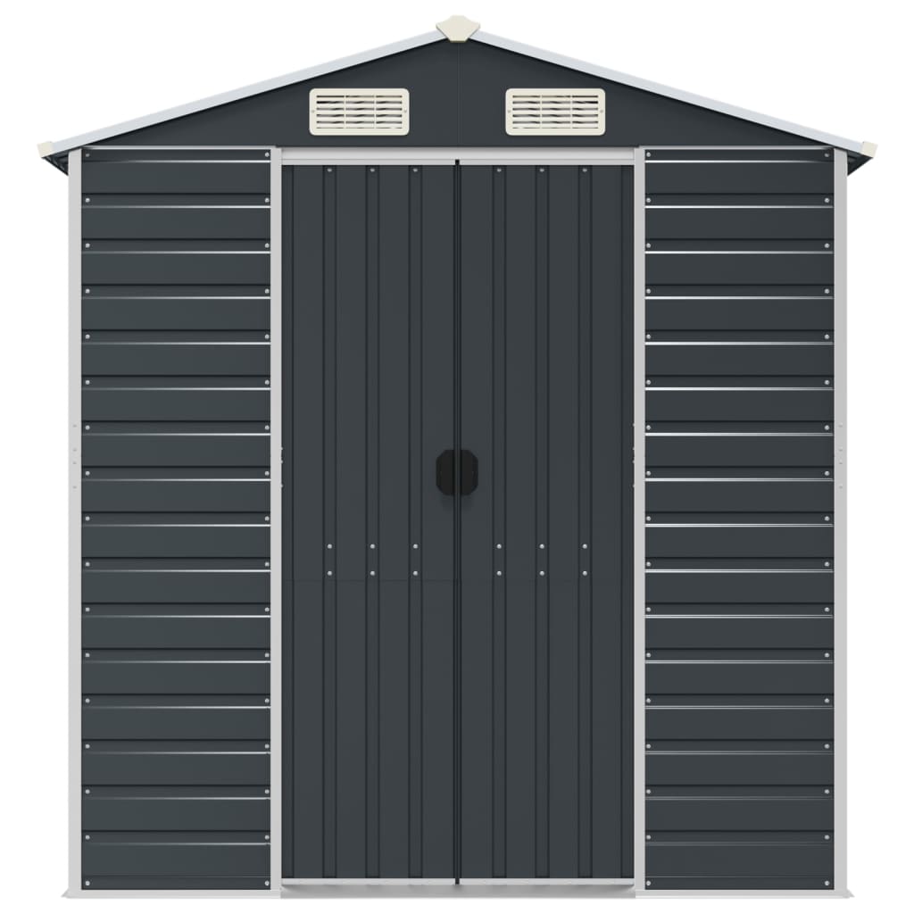 vidaXL Garden Shed Anthracite 191x300x198 cm Galvanised Steel
