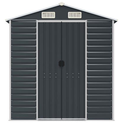 vidaXL Garden Shed Anthracite 191x300x198 cm Galvanised Steel