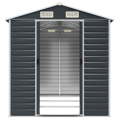 vidaXL Garden Shed Anthracite 191x300x198 cm Galvanised Steel