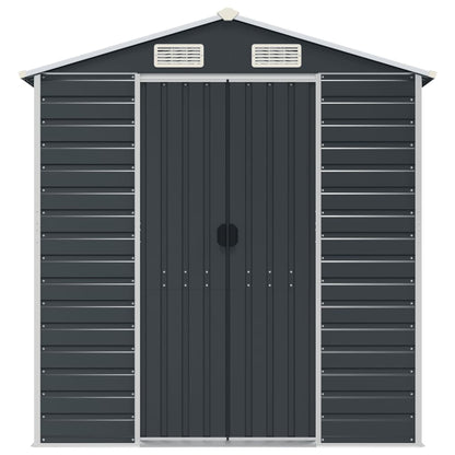 vidaXL Garden Shed Anthracite 191x640x198 cm Galvanised Steel