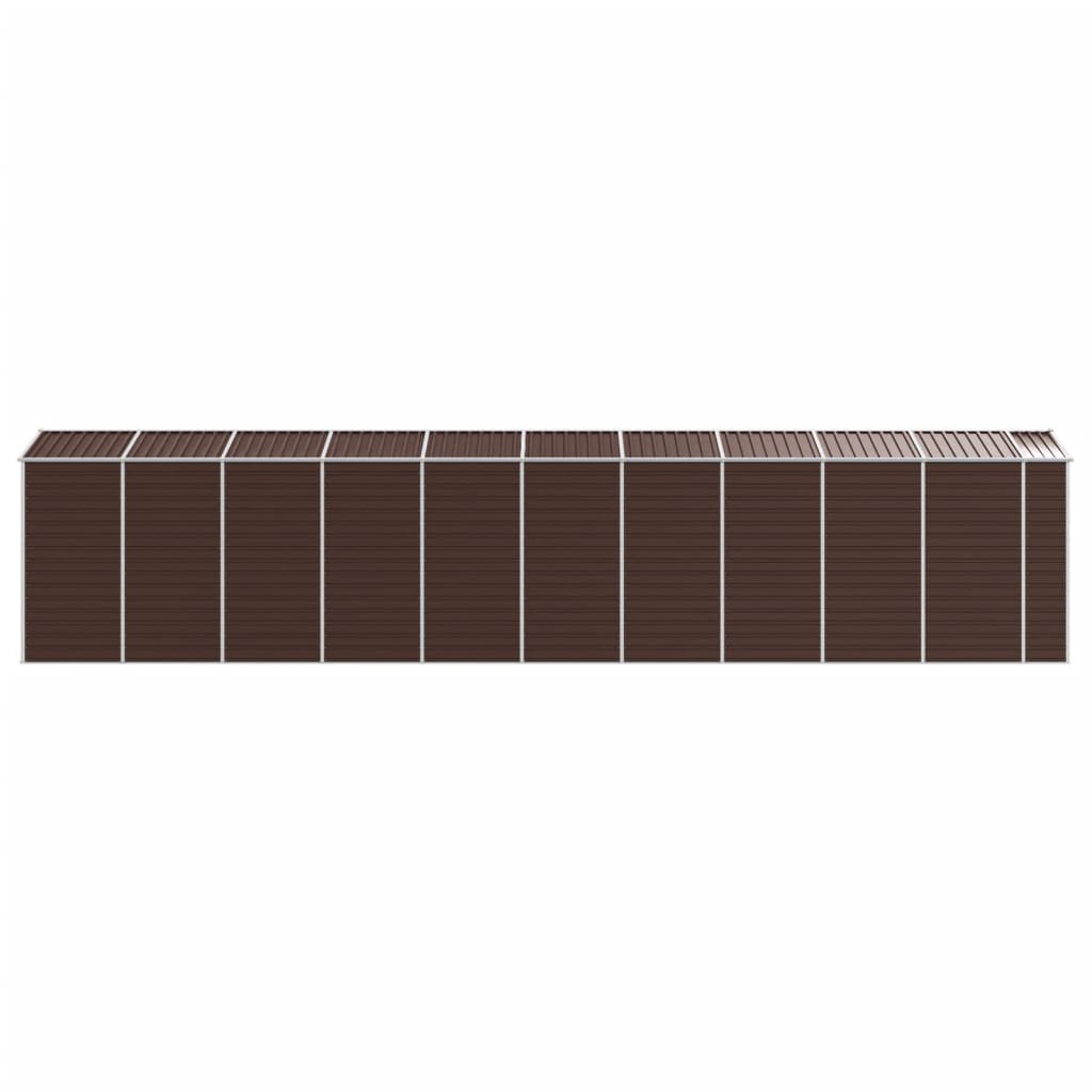 vidaXL Garden Shed Brown 191x895x198 cm Galvanised Steel