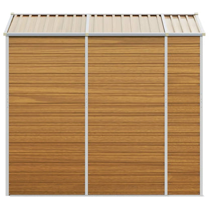 vidaXL Garden Shed Light Brown 191x215x198 cm Galvanised Steel