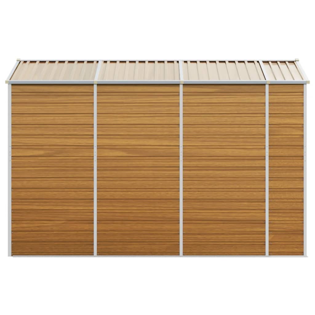 vidaXL Garden Shed Light Brown 191x300x198 cm Galvanised Steel