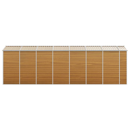 vidaXL Garden Shed Light Brown 191x640x198 cm Galvanised Steel