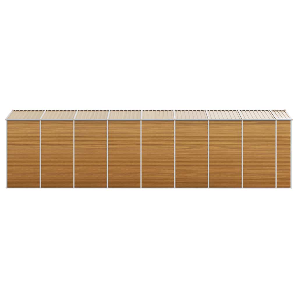 vidaXL Garden Shed Light Brown 191x725x198 cm Galvanised Steel