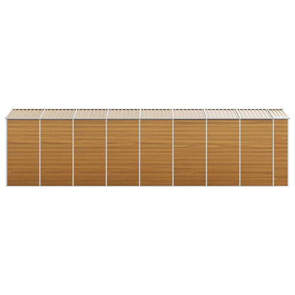 vidaXL Garden Shed Light Brown 191x725x198 cm Galvanised Steel
