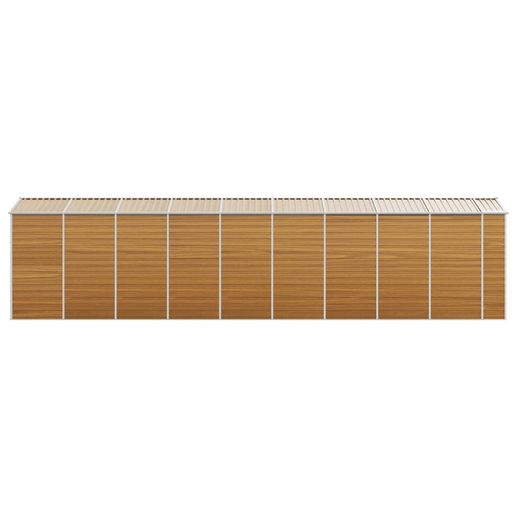 vidaXL Garden Shed Light Brown 191x810x198 cm Galvanised Steel