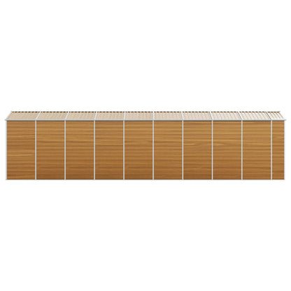 vidaXL Garden Shed Light Brown 191x810x198 cm Galvanised Steel