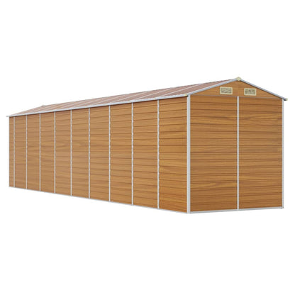 vidaXL Garden Shed Light Brown 191x810x198 cm Galvanised Steel