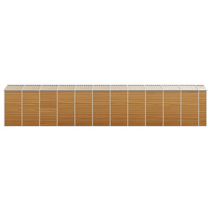 vidaXL Garden Shed Light Brown 191x980x198 cm Galvanised Steel