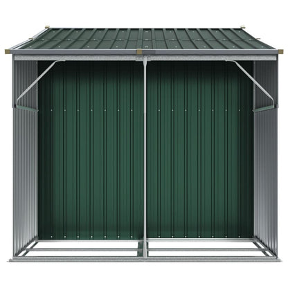 vidaXL Garden Shed Green 277x192.5x179 cm Galvanised Steel