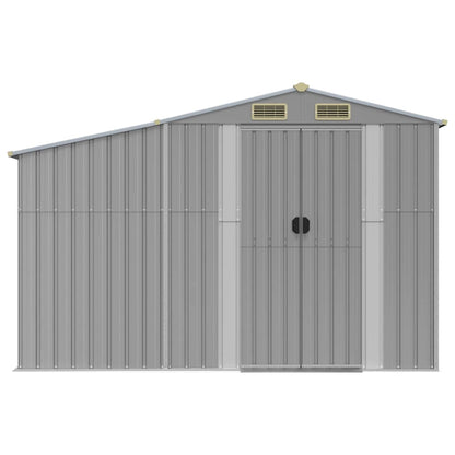 vidaXL Garden Shed Grey 277x192,5x179 cm Galvanised Steel
