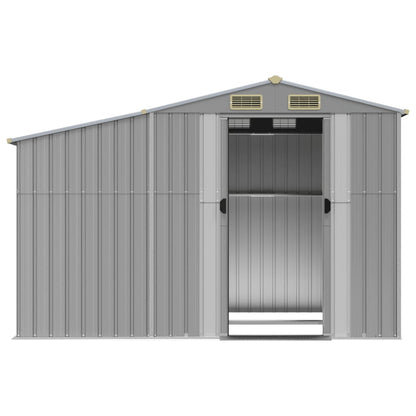 vidaXL Garden Shed Grey 277x192,5x179 cm Galvanised Steel