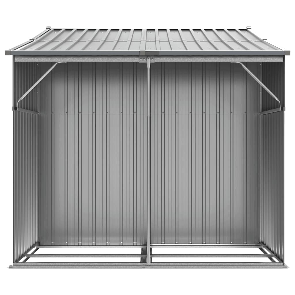 vidaXL Garden Shed Grey 277x192,5x179 cm Galvanised Steel