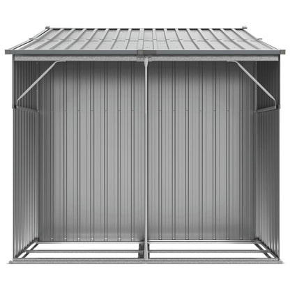 vidaXL Garden Shed Grey 277x192,5x179 cm Galvanised Steel