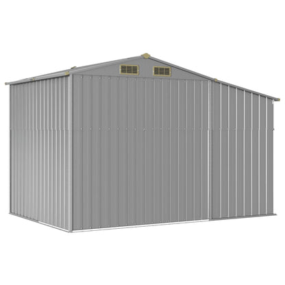 vidaXL Garden Shed Grey 277x192,5x179 cm Galvanised Steel
