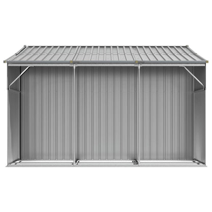 vidaXL Garden Shed Grey 277x279x179 cm Galvanised Steel