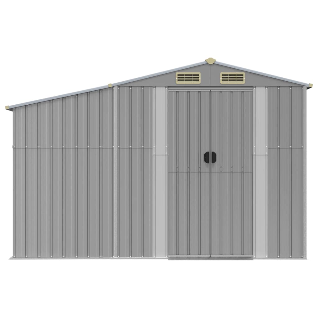 vidaXL Garden Shed Grey 277x365,5x179 cm Galvanised Steel