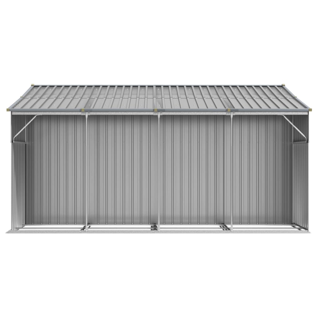 vidaXL Garden Shed Grey 277x365,5x179 cm Galvanised Steel