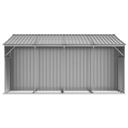 vidaXL Garden Shed Grey 277x365,5x179 cm Galvanised Steel