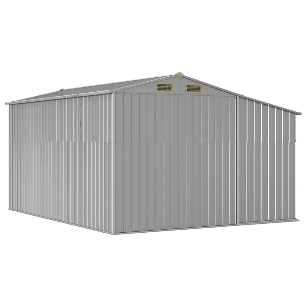 vidaXL Garden Shed Grey 277x365,5x179 cm Galvanised Steel