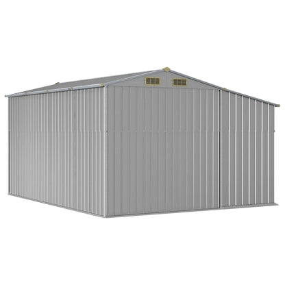 vidaXL Garden Shed Grey 277x365,5x179 cm Galvanised Steel