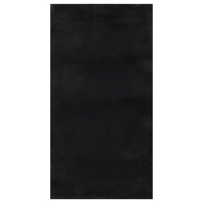 vidaXL Shaggy Rug Black 120x183 cm Polyester