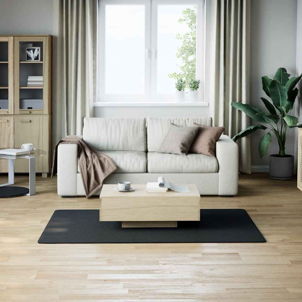 vidaXL Shaggy Rug Black 120x183 cm Polyester