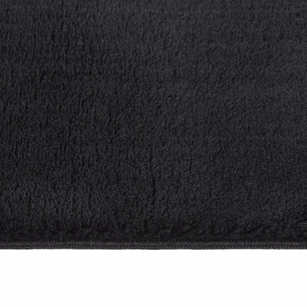 vidaXL Shaggy Rug Black 120x183 cm Polyester