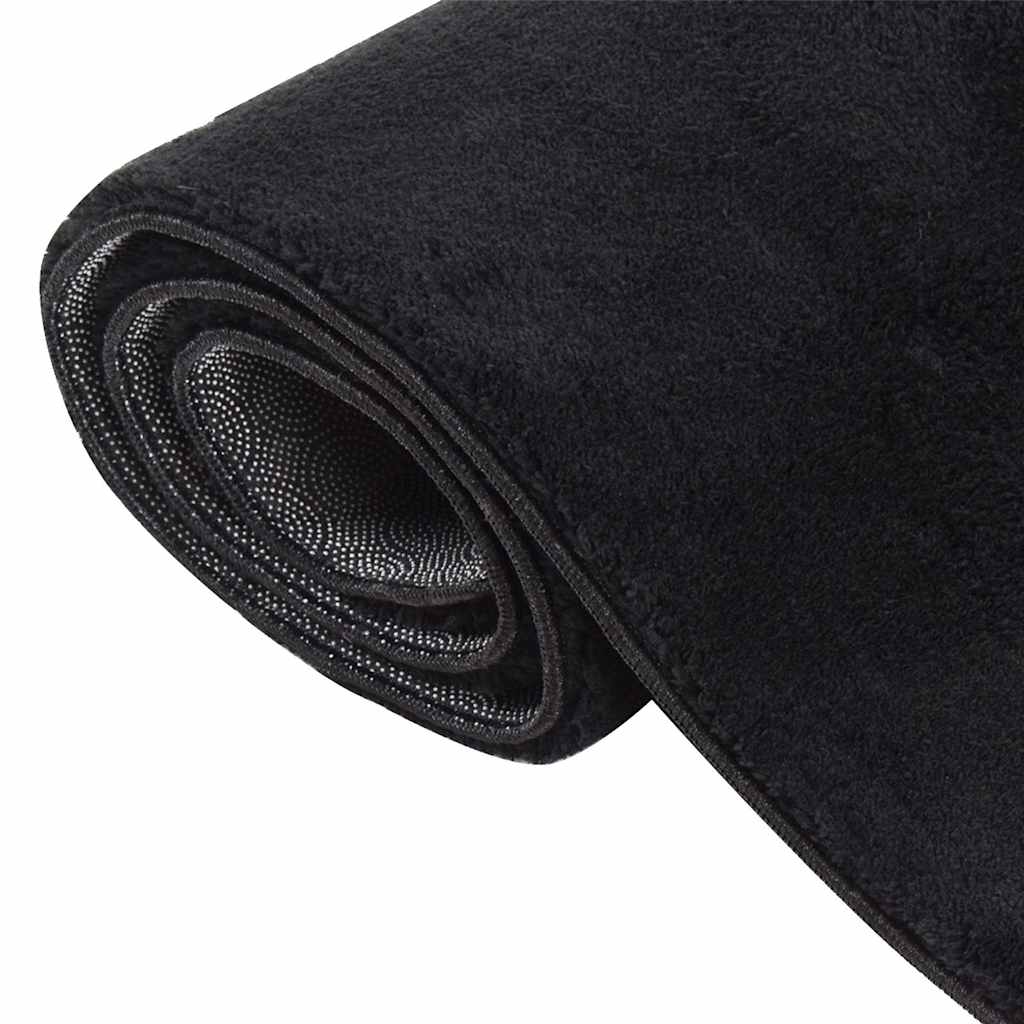 vidaXL Shaggy Rug Black 120x183 cm Polyester