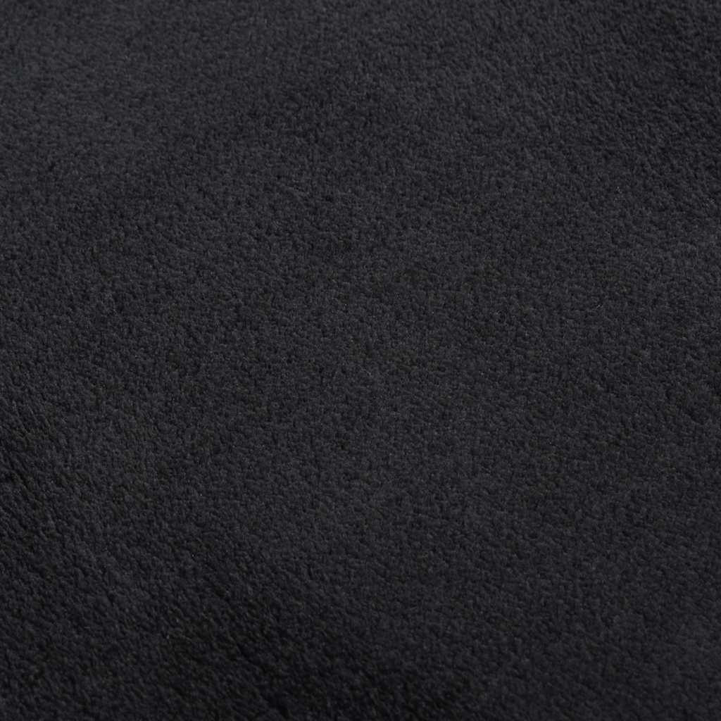 vidaXL Shaggy Rug Black 120x183 cm Polyester