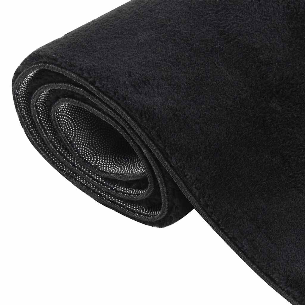 vidaXL Shaggy Rug Black 240x305 cm Polyester