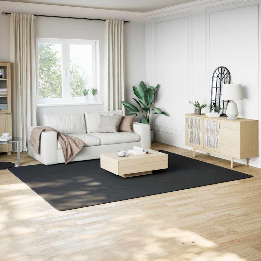 vidaXL Shaggy Rug Black 240x305 cm Polyester