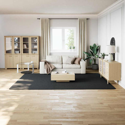 vidaXL Shaggy Rug Black 240x340 cm Polyester