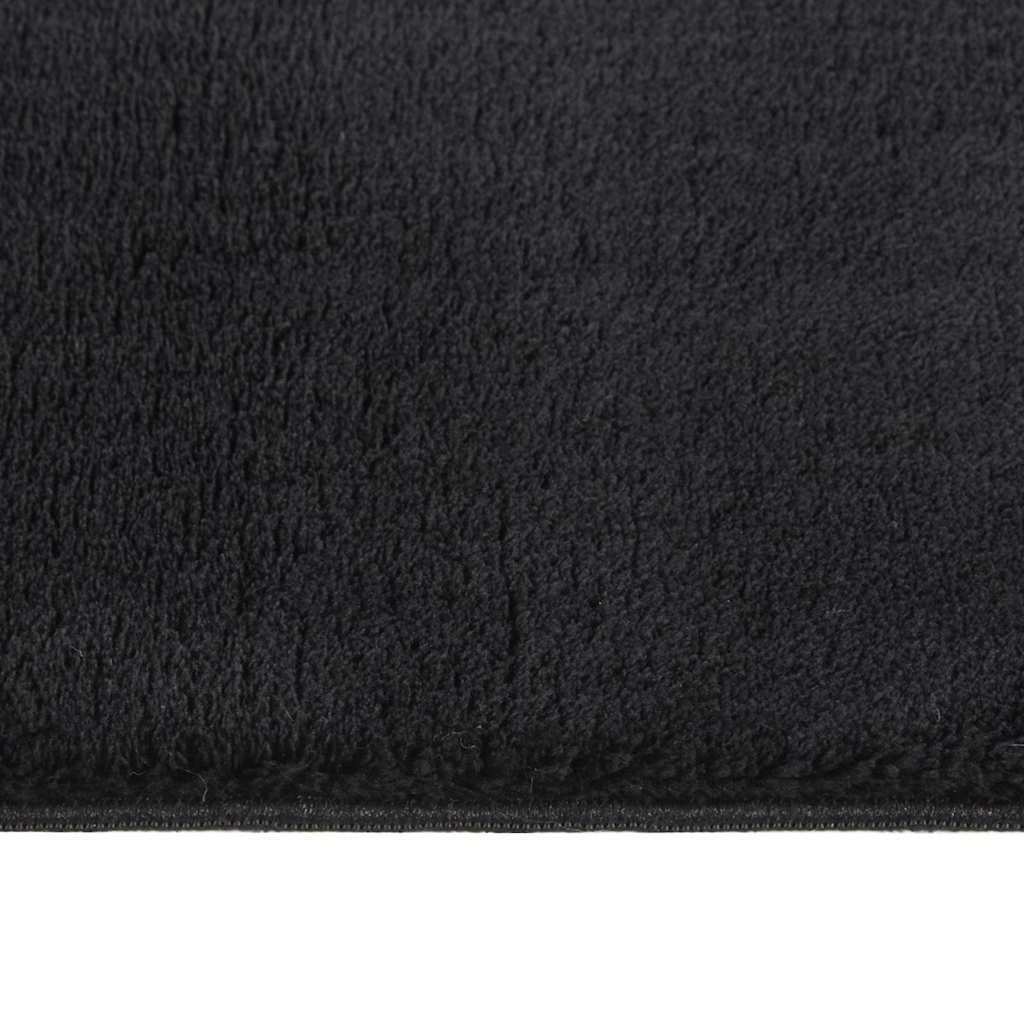 vidaXL Shaggy Rug Black 240x340 cm Polyester