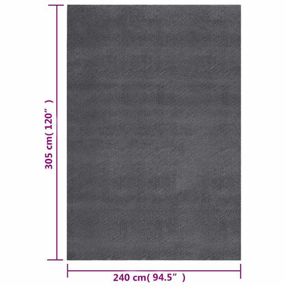 vidaXL Shaggy Rug Anthracite 240x305 cm Polyester