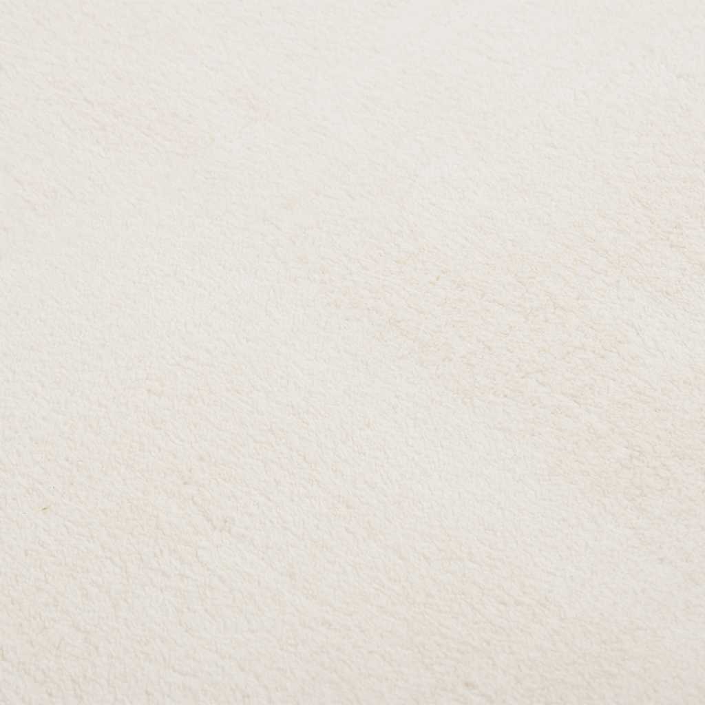 vidaXL Shaggy Rug Cream White 120x183 cm Polyester