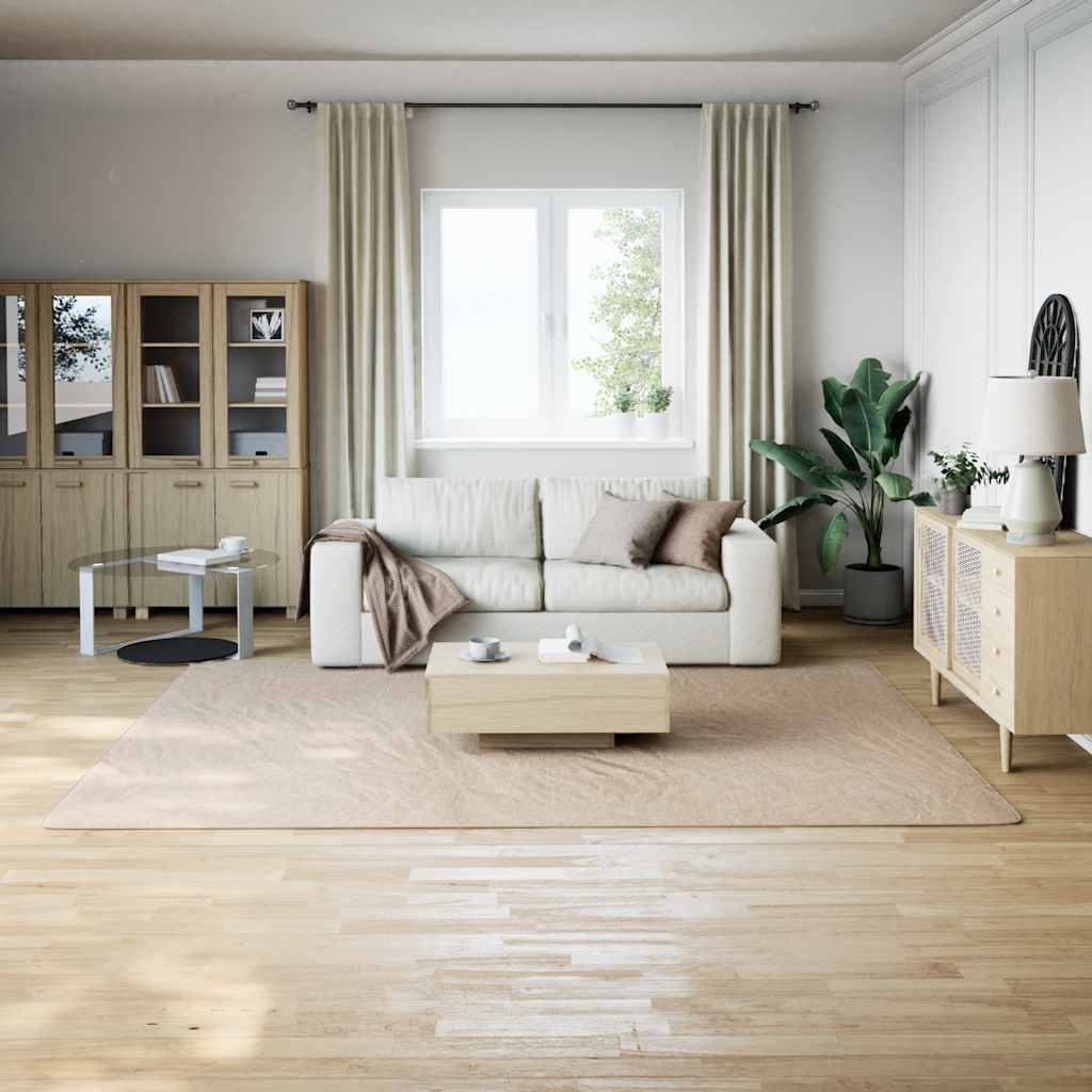 vidaXL Shaggy Rug Beige 240x305 cm Polyester
