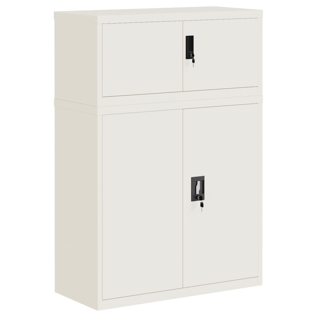 vidaXL File Cabinet White 90x40x130 cm Steel